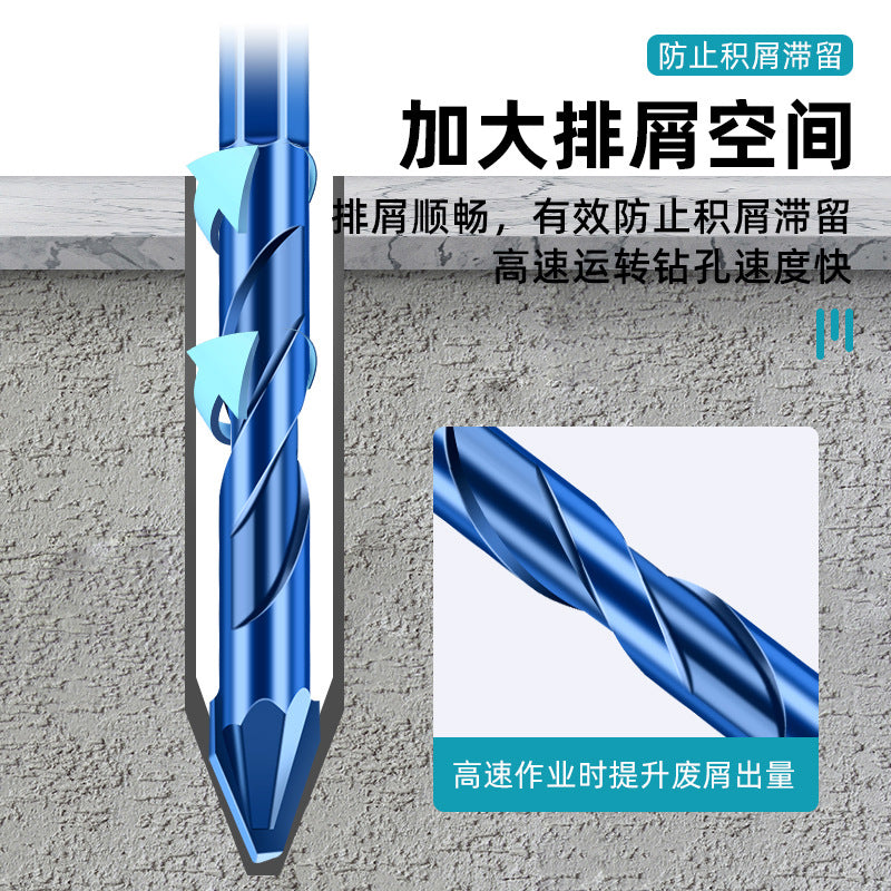 Baolian crooked head super hard eccentric drilling drilling dry drilling tile drill bit hexagonal concrete marble special triangular drill