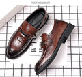 Leather shoes men's business formal wear casualmenautumnew arrival british cross-border live broadcast work k-style slip-on trendy leather shoes
