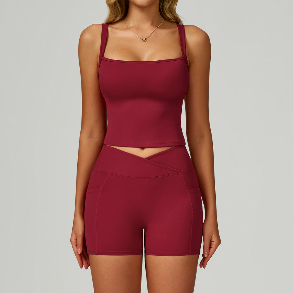 nude yoga suit cut out beautiful back yoga suit women's high waist belly wrap tight running fitness suit 2030