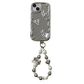 Three-dimensional wave electroplating suitable for apple 16pro bear mobile phone case iphone11 bead bracelet tpu protective cover