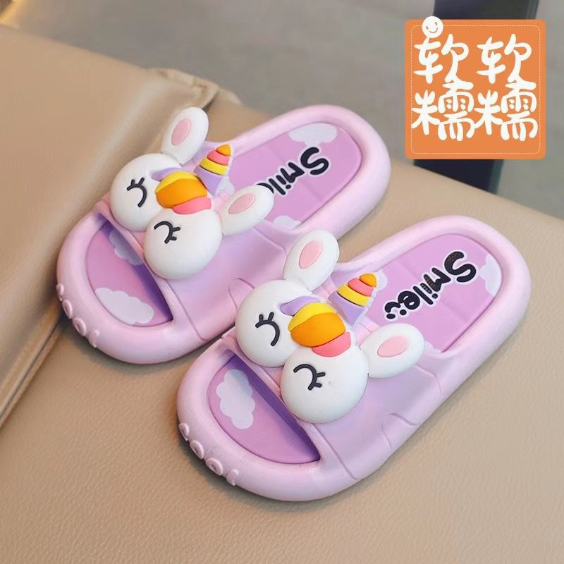Kids' slippers - summer collection: girls' & boys' anti-slip bath & shower slippers for indoor/outdoor use - soft sole house slippers for toddlers & children