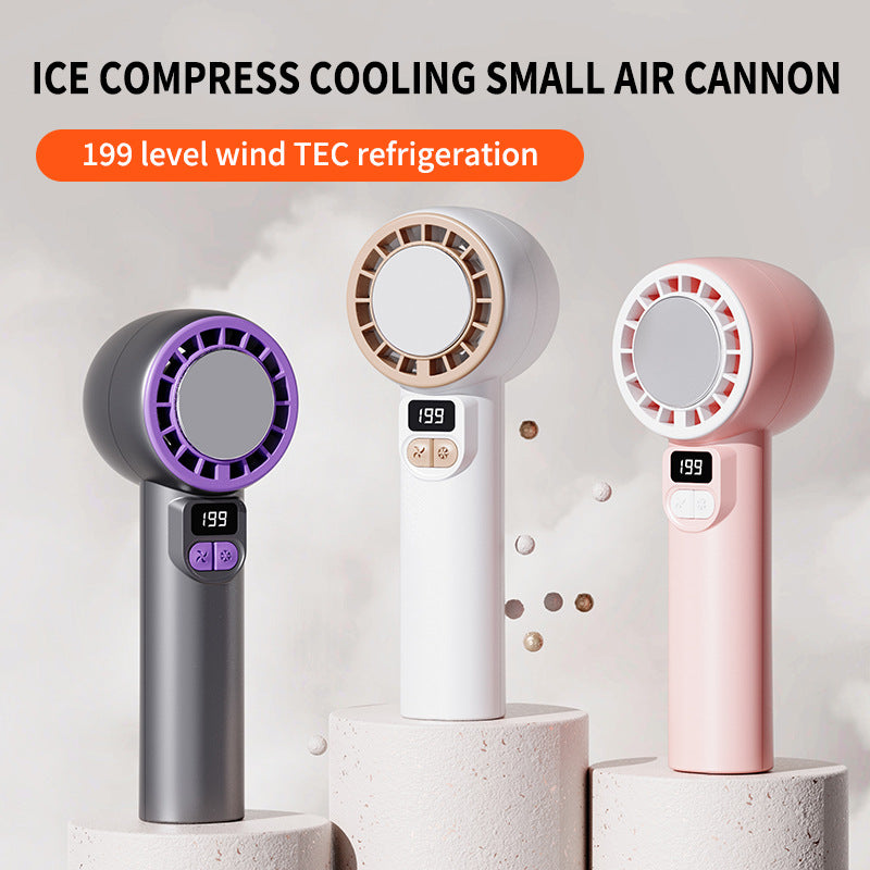 New cross-border high-speed handheld ice fan with digital display