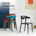 Plastic backrest chair horn chair pp casual coffee chair scandinavian style milk tea shop cafe dining chair armrest commercial