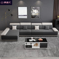 Nordic tech fabric sofa - modern living room set with latex chaise lounge - minimalist luxury for small spaces
