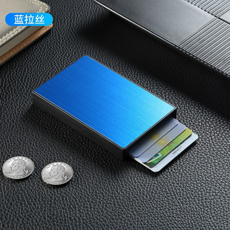 anti-theft brush RFID card bag, aluminum shell credit card box, coin box decompression artifact card bag