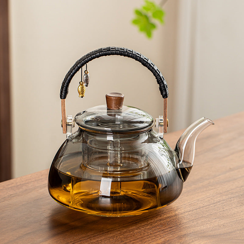 Half-moon handle teapot, stove tea kettle, glass teapot, health-preserving teapot, for home water kettle, tea kettle, tea set gift