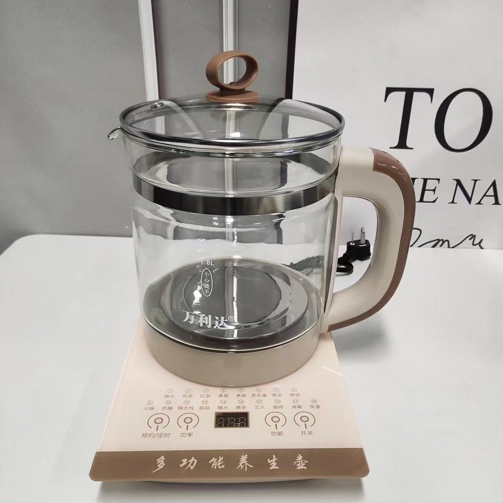 Glass health pot for homesmart multifunctional decoction pot 1.8l appointment timed insulation tea maker scented tea cross-border