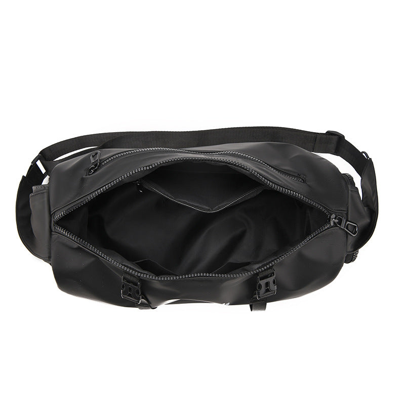 Spring new, shoulder bag polyester capacity short trip messenger bag outdoor leisure leather film waterproof fitness bag