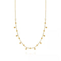 Frenchcasual small gold bean gold ball lace feel super fairy elegant clavicle chain necklace niche style design