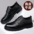 【100% full cowhide leather】new summer 2025 casual hollow-out clogs, soft sole breathable dad shoes