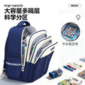 , stylish british-style elementary school backpack for grades 1-6, designed for both girls and boys. features a load-reducing, spine-protecting design, perfect as a kids' backpack