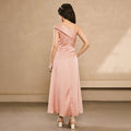 European and american style cross-border e-commerce custom teenage clothing sundress, satin high-end niche dress, elegant and romantic