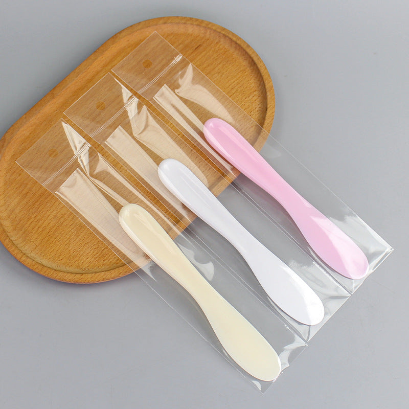 Medium-sized facial mask spatula, plastic beauty mixing stick, applicator, scraper, body mask stick, packaged, 17.5cm long