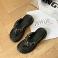 Versatile flip-flops for women, summer new arrivaleva stepping on shit, flip-flop beach shoes for women, thick sole shoes, non-slip slippers