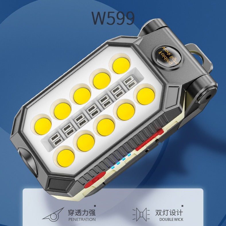 Cross-border LED strong magnetic work light Car warning light Portable flashlight Multifunctional auto repair light Charging maintenance light