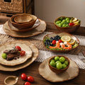 Restaurant stylish ceramic rice bowl, noodle bowl, soup bowl, retrofor home vegetable bowl, large bowl, salad plate, creative kiln-turned tableware