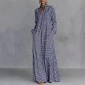 European and american cross-border  independent station y2 fashion women's plaid loose slimming look long knee-length shirt skirt casual