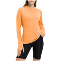 cross-border autumn hooded fitness top - slim fit, fingerless gloves, yoga long sleeve training running sports top for women