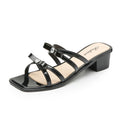 Women's high-heeled sandals: new 2025 summer collection - open-toe, slip-on mules with bow detail, fairycore style