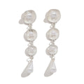 Pearl earrings wholesale european and american cross-border jewelry round tassel niche earrings exaggerated stylish long water drop earrings