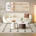 Cream style three-person sofa small apartment popularaccessible luxury balcony coffee table combination beauty salon rest area reception negotiation