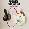 No-drill solid wood coat hook - entryway, doorway, behind-the-door hook - damage-free adhesive, heavy-duty weight capacity, coat & hat hook, key hook
