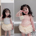 New girls' summer bow-tie tank top with ruched detail - cute, versatile, and lightweight - wholesale