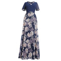 African plus size women's clothing cross-border e-commerce patchwork maxi dress floral chiffon dress  source in stock