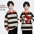 new spring striped sweater: designer american style long sleeve patchwork t-shirt pullover - trendy striped fashion base layer