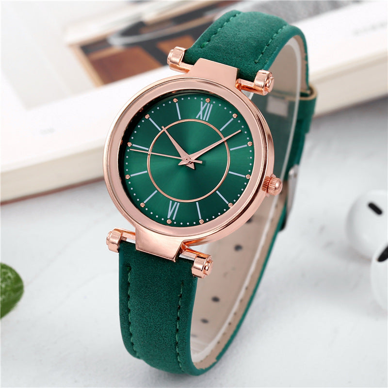 Amazon wishnew arrival belt watch women's colorful sun pattern quartz watchwomen watches