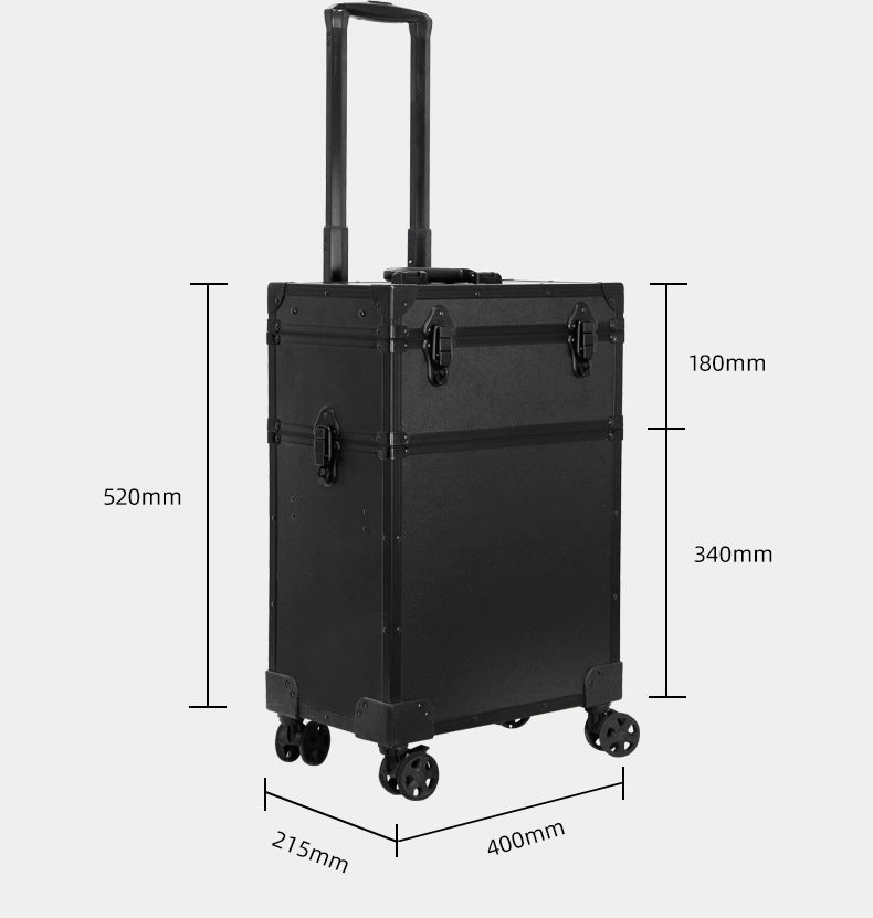 OBOX cosmetic case with lamp, manicure case, tattoo embroidery storage toolbox, bride and makeup artist makeup trolley case manufacturer