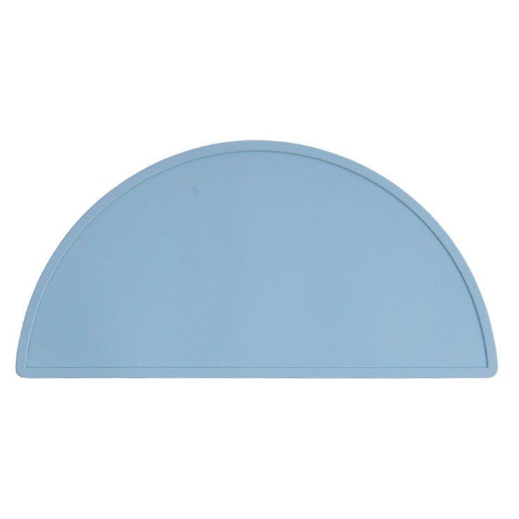 Children's silicone tableware set, complementary food bowl, baby learning to eat, fork, spoon, saliva pocket, strong suction, anti-drop tableware set