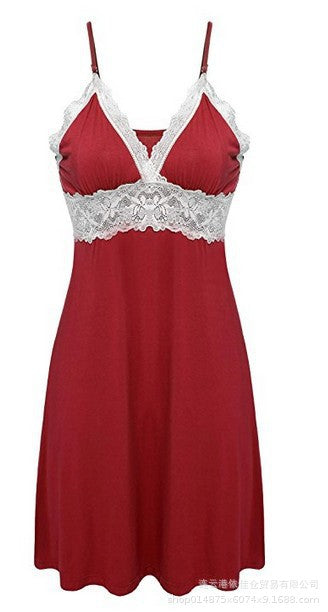 Hot-selling lingerie: seductive cutout nightgown, suspender faux silk sexy mini dress, women's sleepwear - sexy