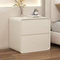 Bedside tableaccessible luxurycream style normcore storage cabinet for home bedroom modern casual small solid wood leather bedside cabinet