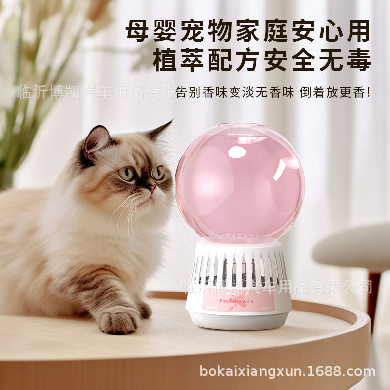 Inverted aromatherapy crystal ball air freshener - creative indoor scent diffuser for bathroom odor elimination and toilet deodorizer