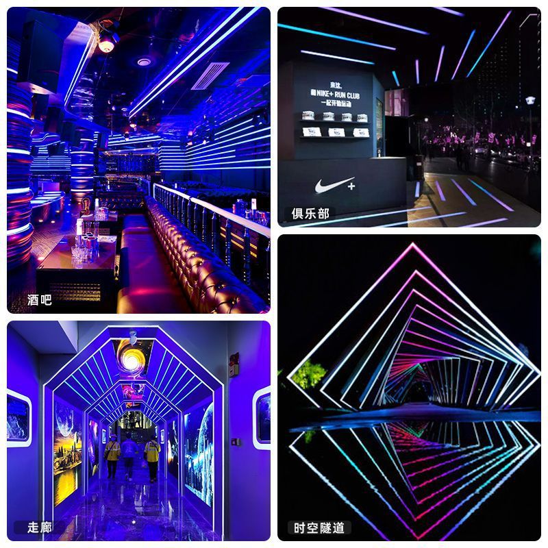 Symphony running water silicone light strip 24v12v home decoration light strip flexible embedded rgb atmosphere waterproof voice controlled horse racing