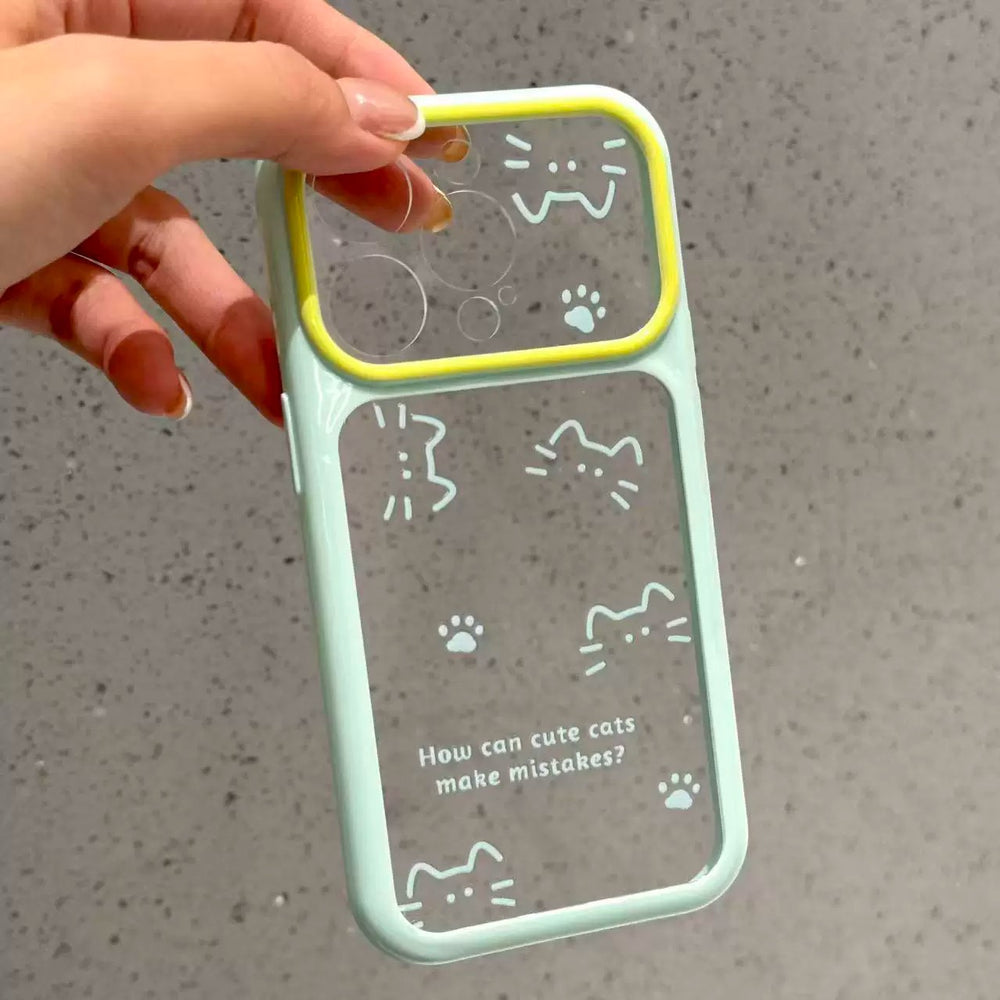 Suitable for apple 17promax mobile phone case dopamine color contrasting lines kitten paw print iphone18 starry sky case