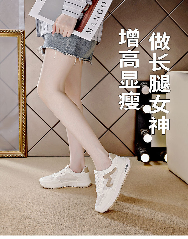 women's new spring mesh sneakers korean style versatile flat casual soft sole running chunky sneakers