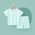 Baby short-sleeve pajama set - summer loungewear for boys and girls - toddler and child minimalist pajama set