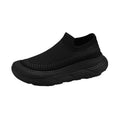 European 2026 new spring casual sneakers men's slip-on chunky platform flyknit breathable lightweight niche sneakers