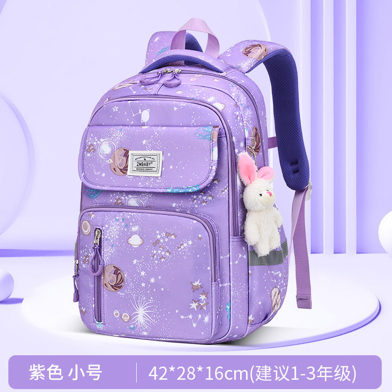 foreign trade primary school student schoolbag for girls in grades 1-3-6, spine-protecting kids backpack, lightweight and burden-reducing, wholesale