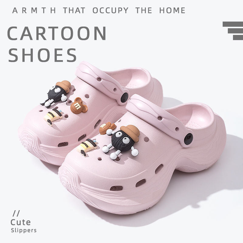 2025new arrivalthick sole goddess nightclub high heels clogs summerheight increaser toe beach sandals women's slippers