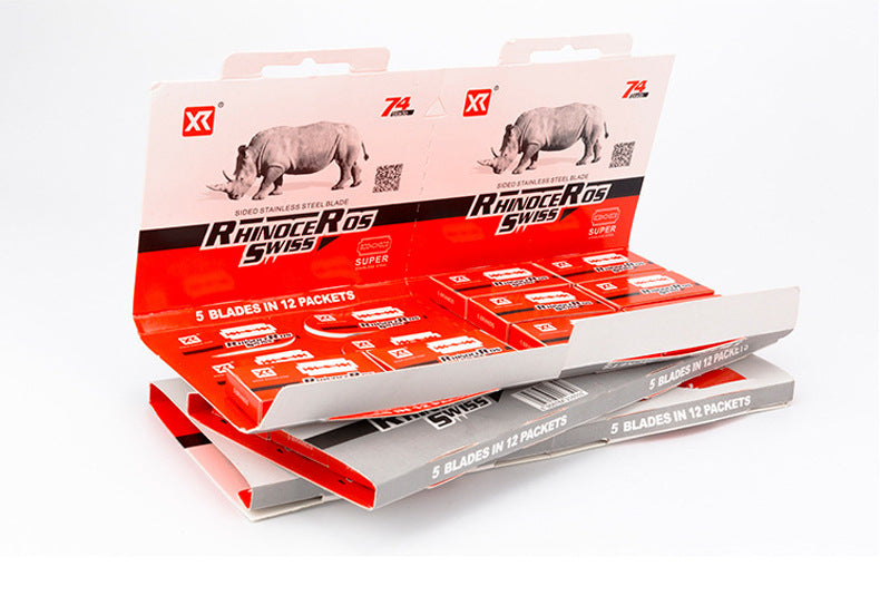 Authentic xirui stainless steel razor blades - classic manual shaving blades, double-sided blades for barbershop use
