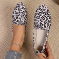 export plus size leopard print flat shoes women's spring autumn new casual soft sole low-cut round toe flats wholesale