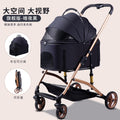 Pet stroller for dogs and cats - portable, foldable, lightweight, and large capacity cat carrier for small to medium breeds