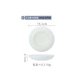 Ceramic white 8inch deep plate 10 pack bone china underglaze color vegetable plate for home round plate rice plate soup plate deep vegetable plate