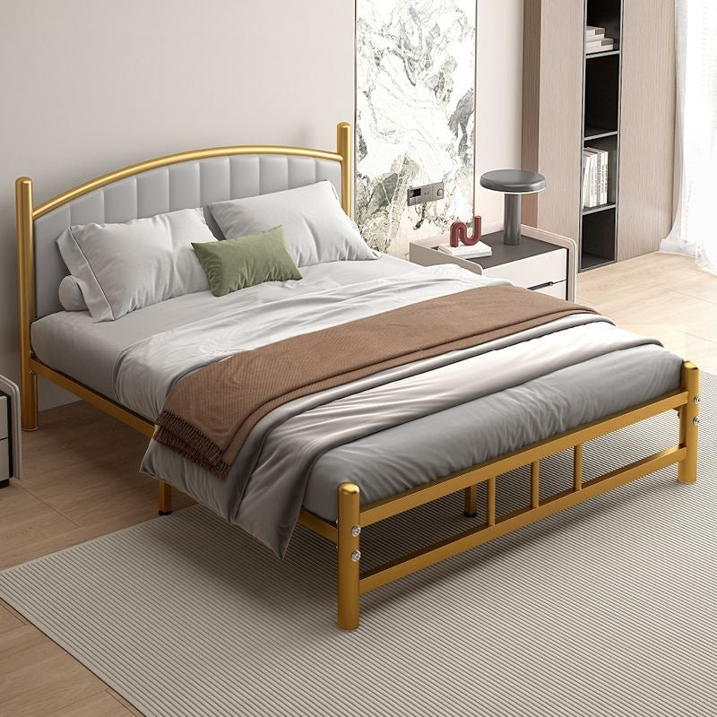 Wrought iron bed sheets double bed 1.2m thickened b&b iron frame bed apartment 1.8 modern casualfor home soft bed