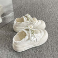 Two-way slip-on chunky sole canvas sneakers for women, 2026 new spring and autumn style, student white sneakers, bread shoes for women