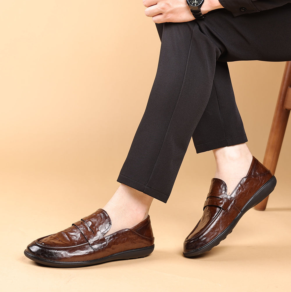 Spring/summer new leather loafers - british style formal business casual men's slip-on shoes