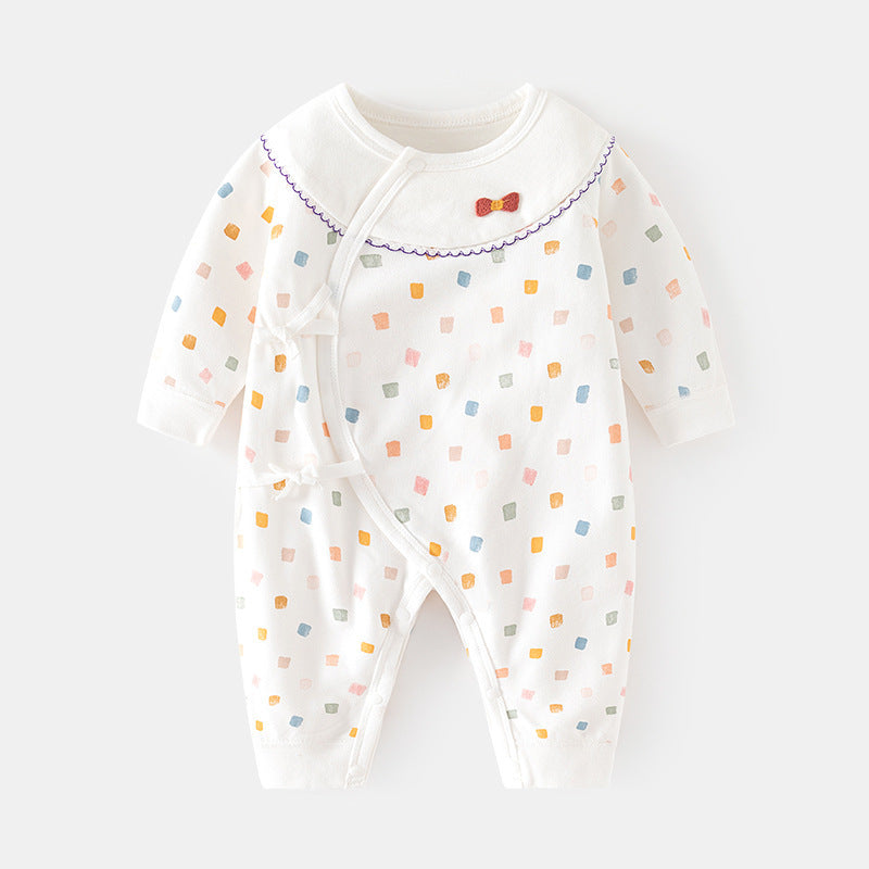 Babibele baby rompers - seamless bodysuits, autumn/winter pure cotton newborn monk suits, crawling suits, spring/autumn clothes